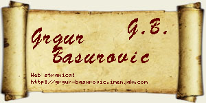 Grgur Basurović vizit kartica